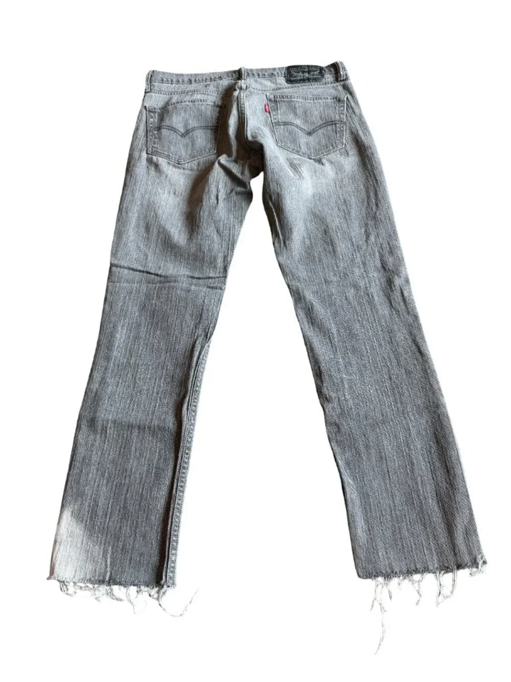 Levi's Light Grey Denim Distressed Jeans Casual Stretch Everyday Size 32 Men's